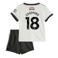 Manchester United Casemiro #18 Tretí Detský futbalový dres 2024-25 Krátky Rukáv (+ trenírky)